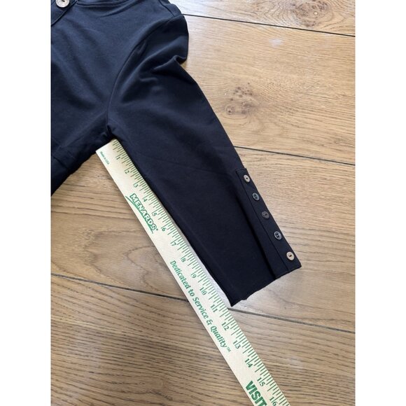 Lulu‎ B Button Down Tunic Top Size Medium Cotton Blend Artsy Lagenlook Stretch - Picture 6 of 11